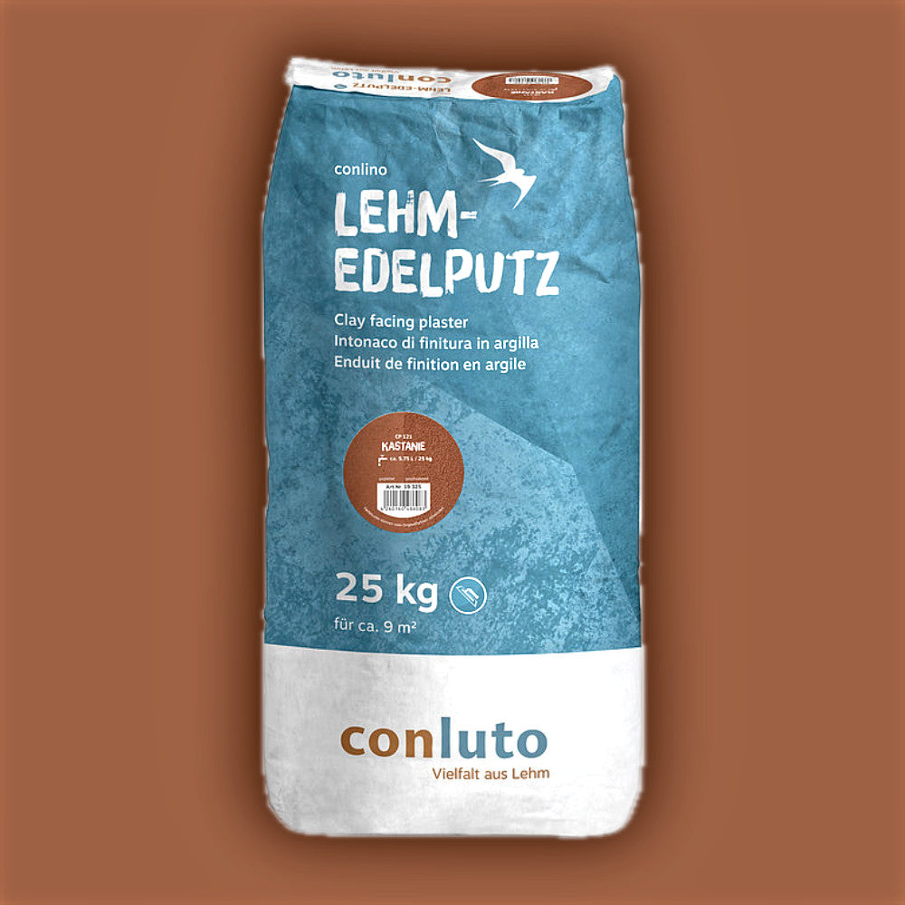 Naturbaustoffladen | Naturfarben Freiburg _ Lehmputz conluto Lehm-Edelputz kastanie