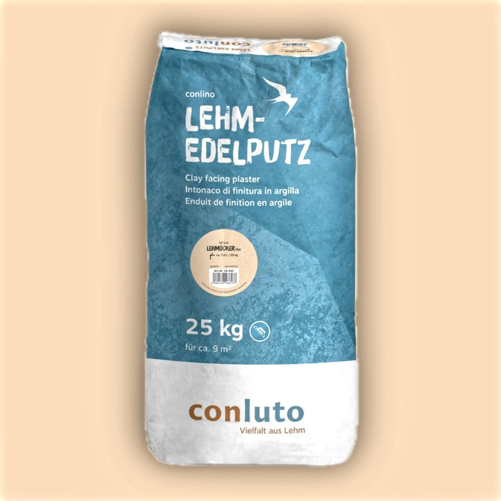 Naturbaustoffladen | Naturfarben Freiburg _ Lehmputz conluto Lehm-Edelputz lehmocker hell