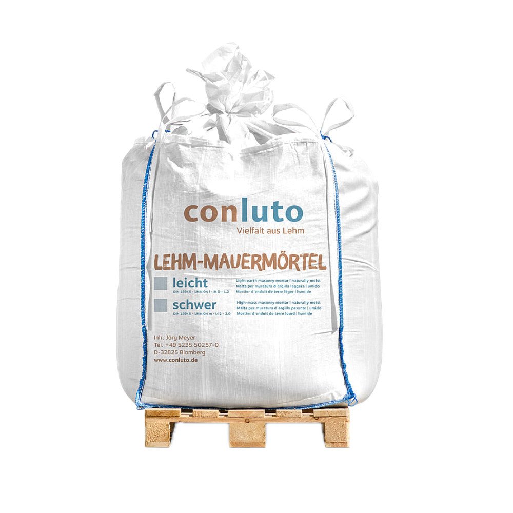 Naturbaustoffladen | Naturfarben Freiburg _ conluto Lehm - Mauermörtel, leicht - erdfeucht