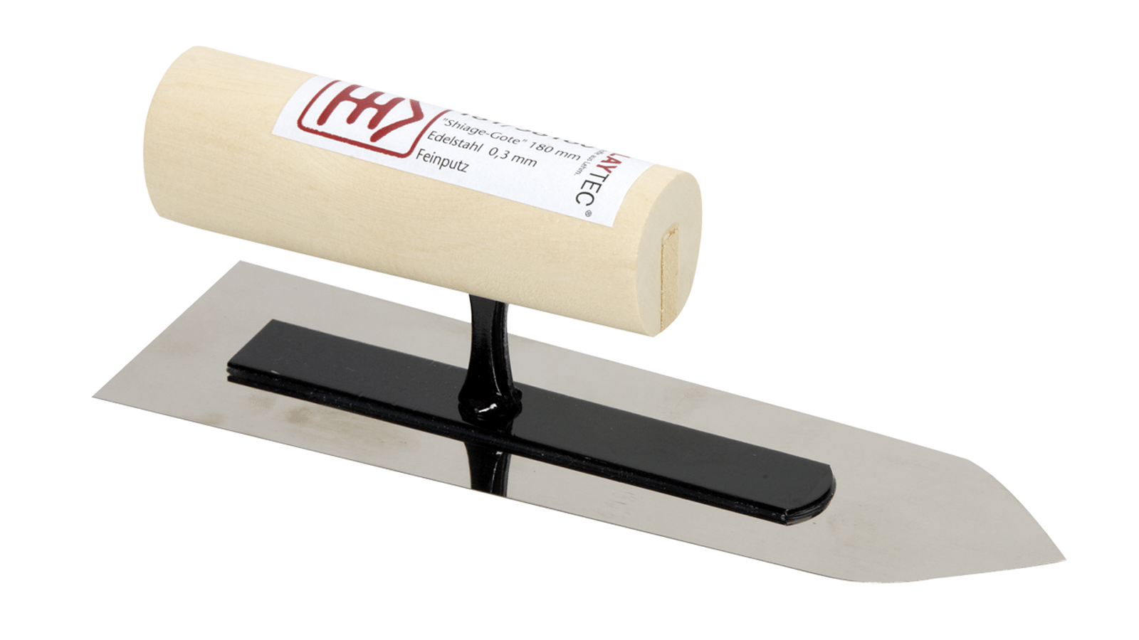 Naturbaustoffladen | Naturfarben Freiburg _ Feinputzkelle Flachsteg SHIAGE - GOTE _ spitz