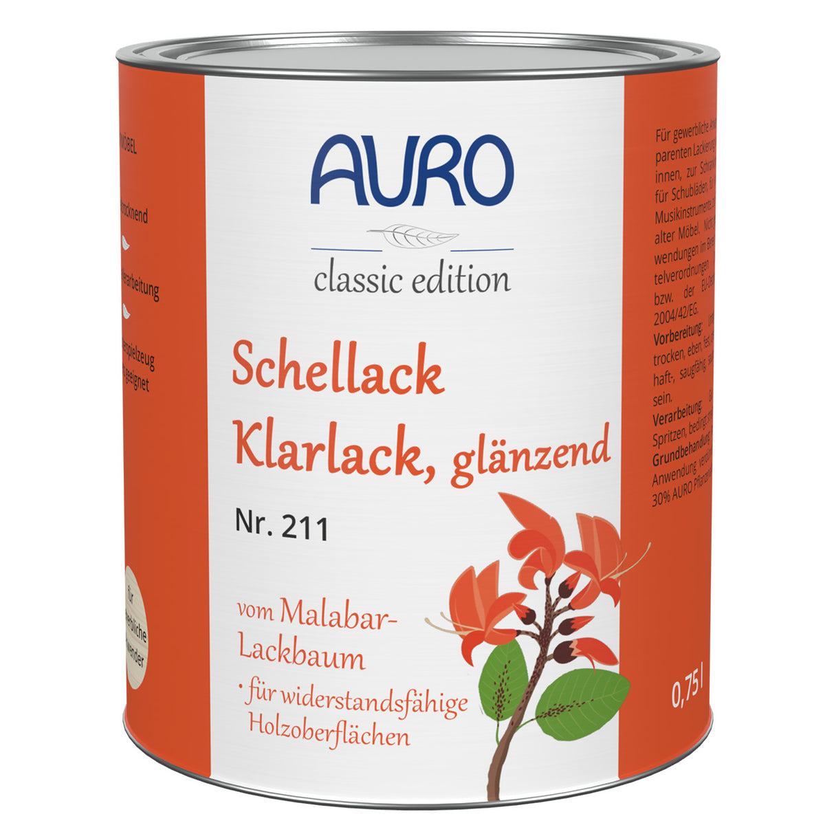 AURO Schellack-Klarlack, glänzend Nr. 211