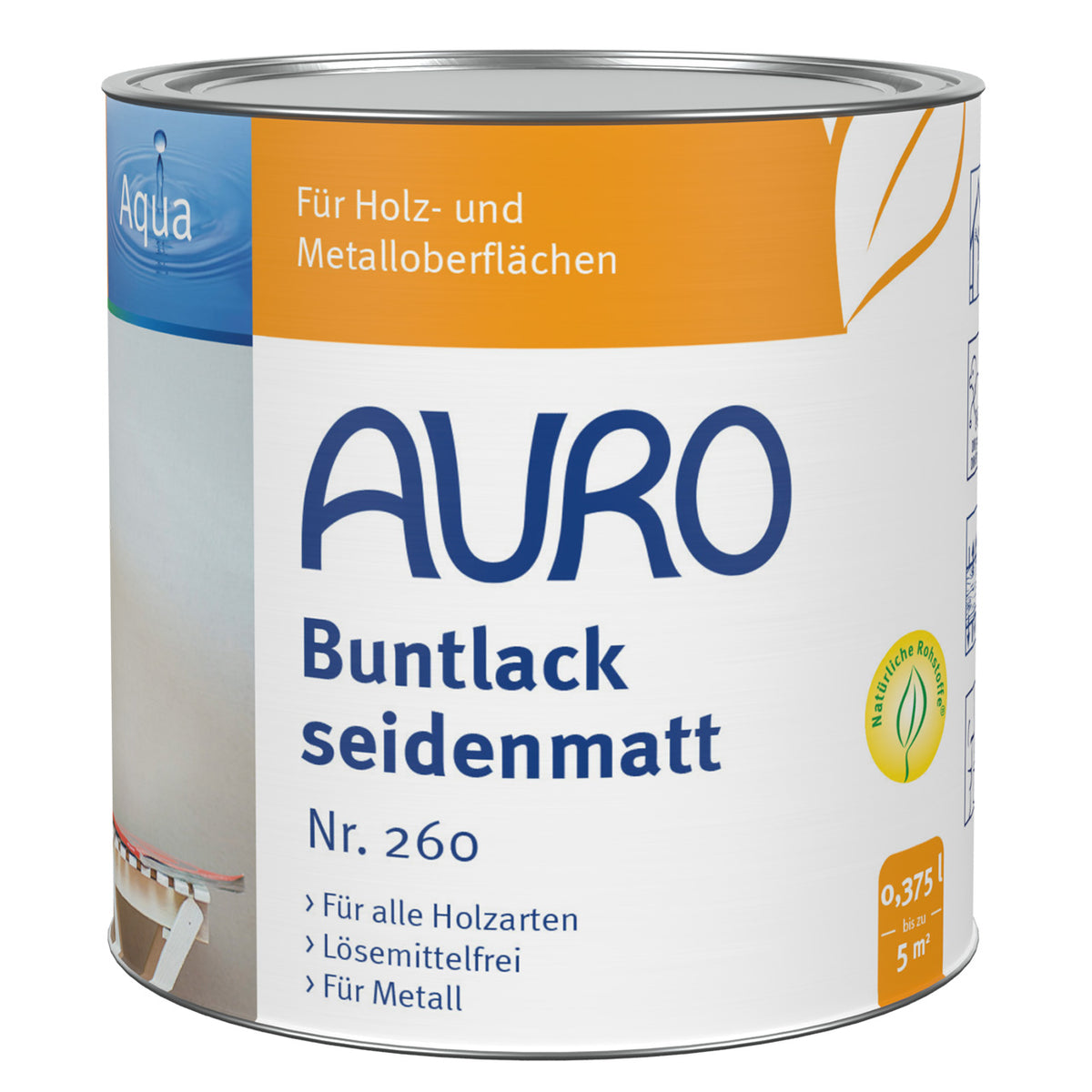 AURO Buntlack, seidenmatt Nr. 260-99 | Schwarz