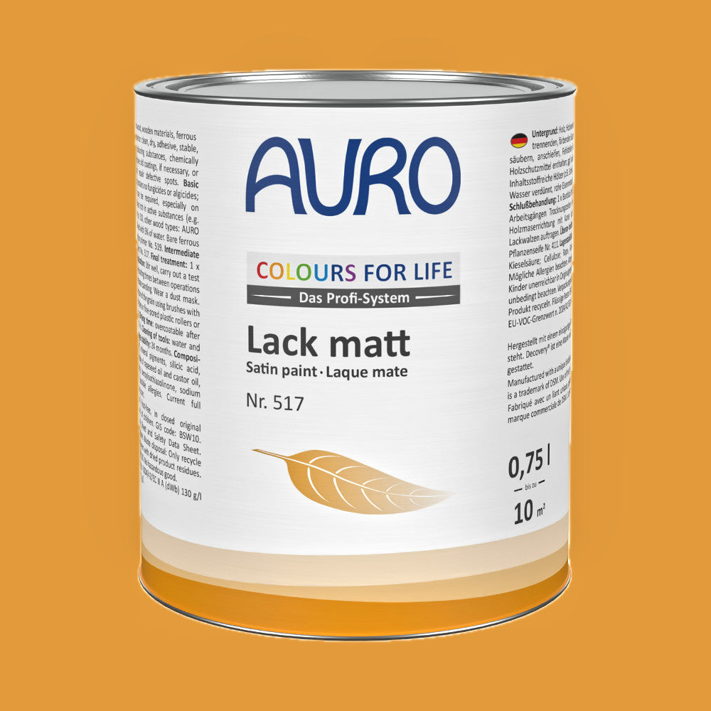 Naturbaustoffladen | Naturfarben Freiburg _ AURO COLOURS FOR LIFE Lack, matt Nr. 517 | bitter orange