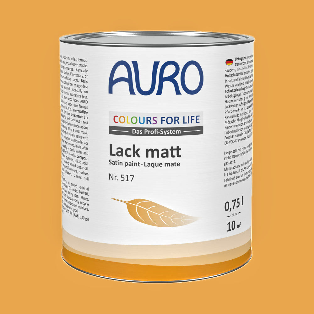 Naturbaustoffladen | Naturfarben Freiburg _ AURO COLOURS FOR LIFE Lack, matt Nr. 517 | bitter orange 05
