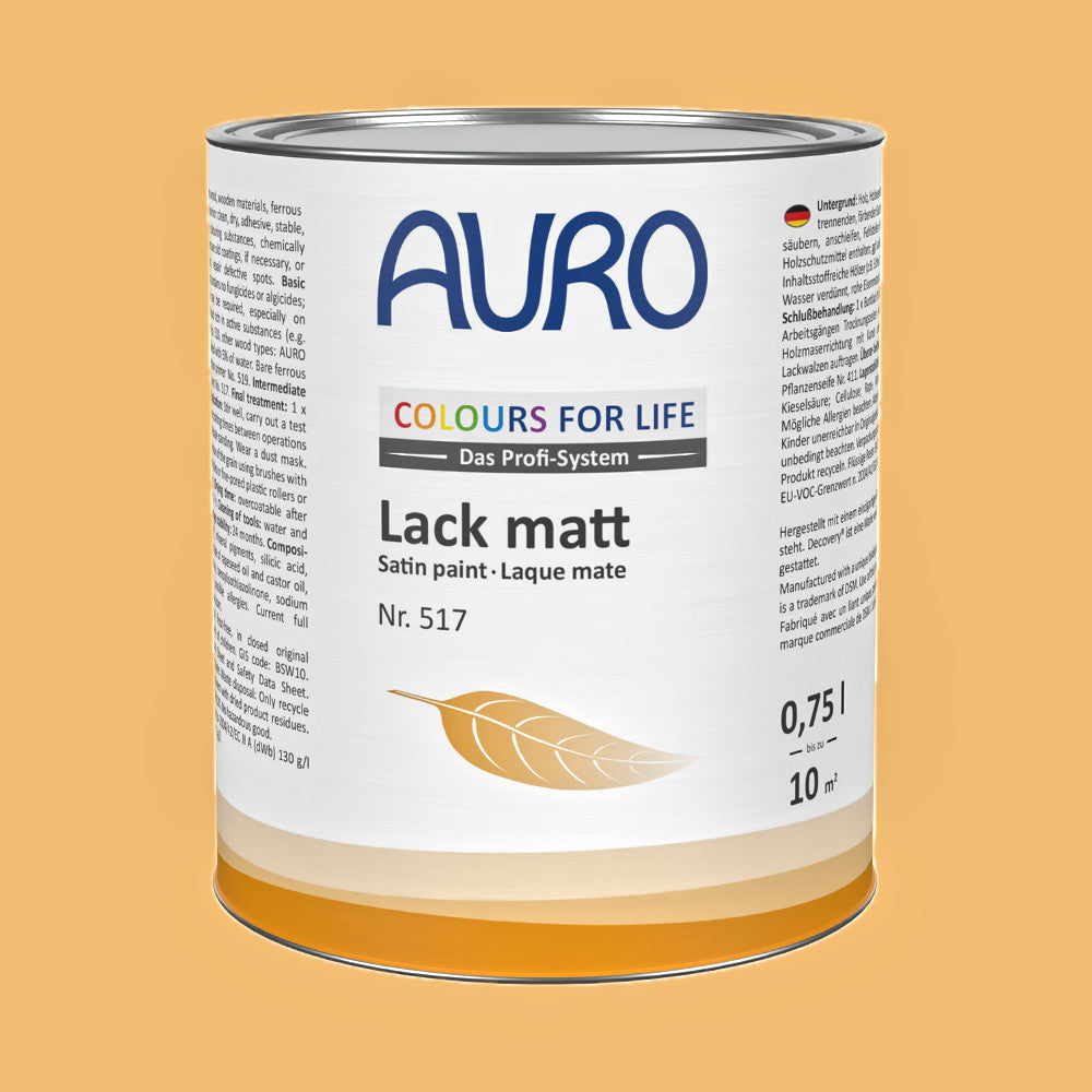 Naturbaustoffladen | Naturfarben Freiburg _ AURO COLOURS FOR LIFE Lack, matt Nr. 517 | bitter orange 10