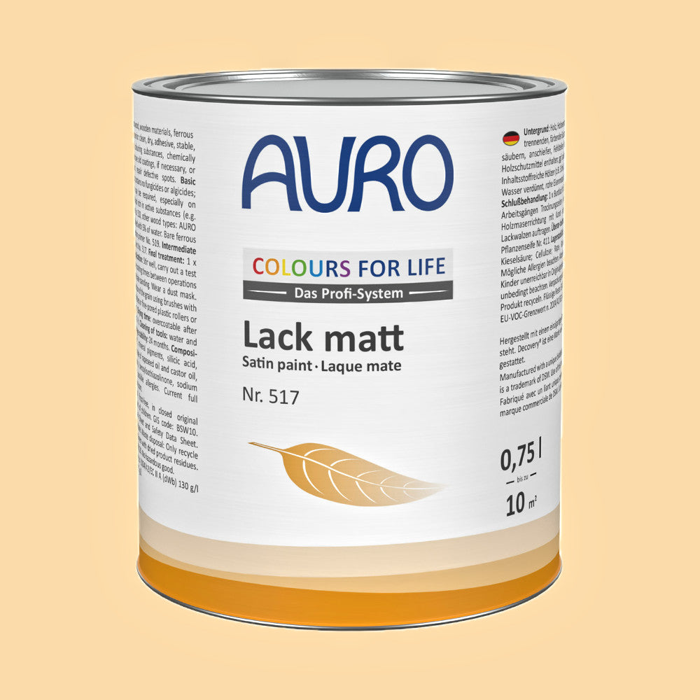 Naturbaustoffladen | Naturfarben Freiburg _ AURO COLOURS FOR LIFE Lack, matt Nr. 517 | bitter orange 20