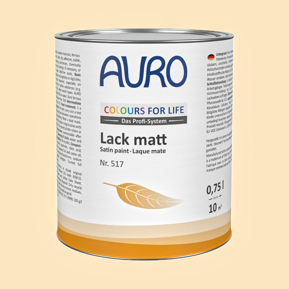 Naturbaustoffladen | Naturfarben Freiburg _ AURO COLOURS FOR LIFE Lack, matt Nr. 517 | bitter orange 25
