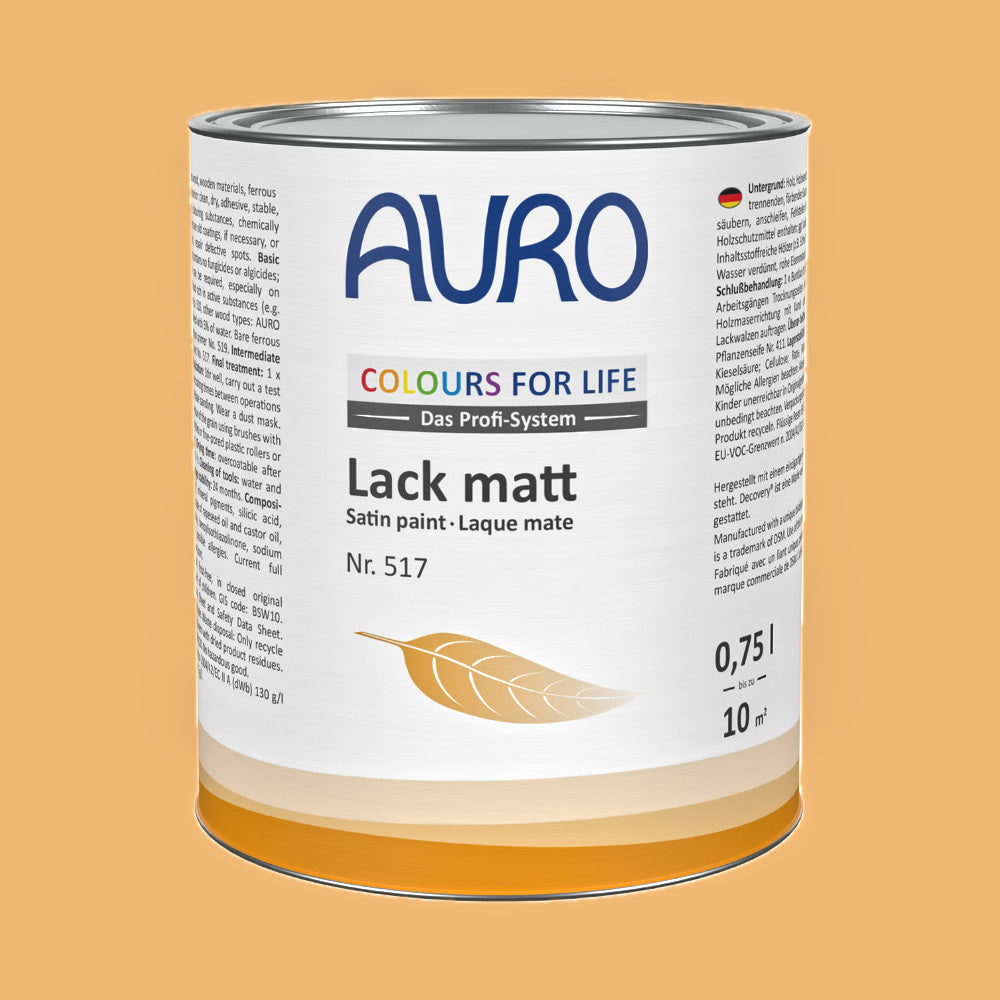 Naturbaustoffladen | Naturfarben Freiburg _ AURO COLOURS FOR LIFE Lack, matt Nr. 517 | bright mandarine 10