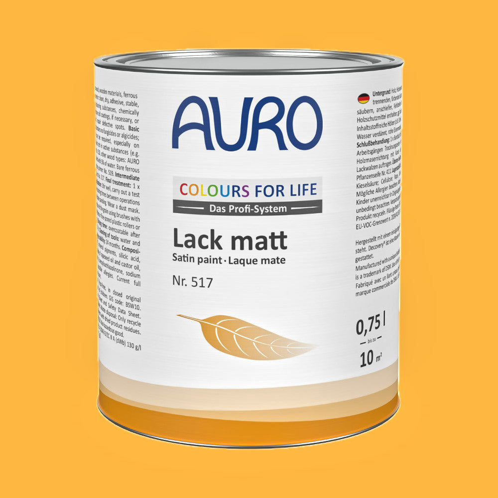 Naturbaustoffladen | Naturfarben Freiburg _ AURO COLOURS FOR LIFE Lack, matt Nr. 517 | dahlia yellow