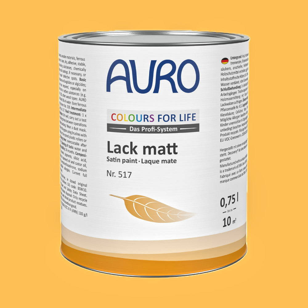 Naturbaustoffladen | Naturfarben Freiburg _ AURO COLOURS FOR LIFE Lack, matt Nr. 517 | dahlia yellow 05