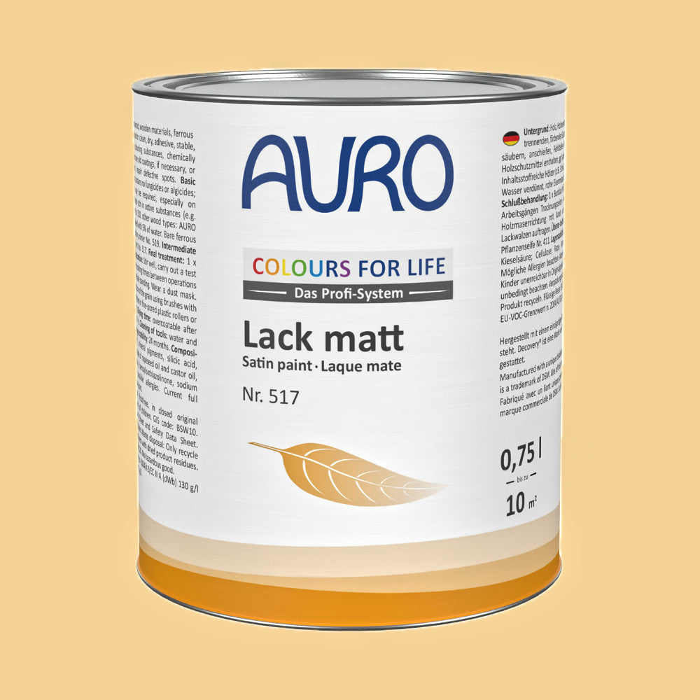 Naturbaustoffladen | Naturfarben Freiburg _ AURO COLOURS FOR LIFE Lack, matt Nr. 517 | yellow gold 15