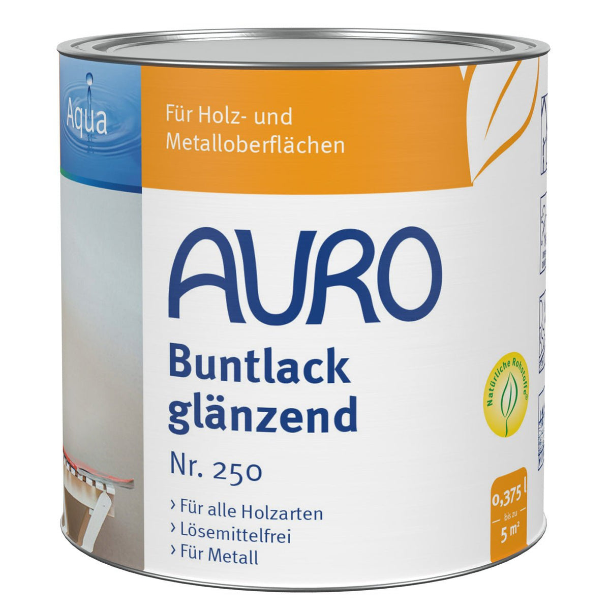 Naturbaustoffladen | Naturfarben Freiburg _ AURO Buntlack, glänzend Nr. 250 - 90 | Weiß