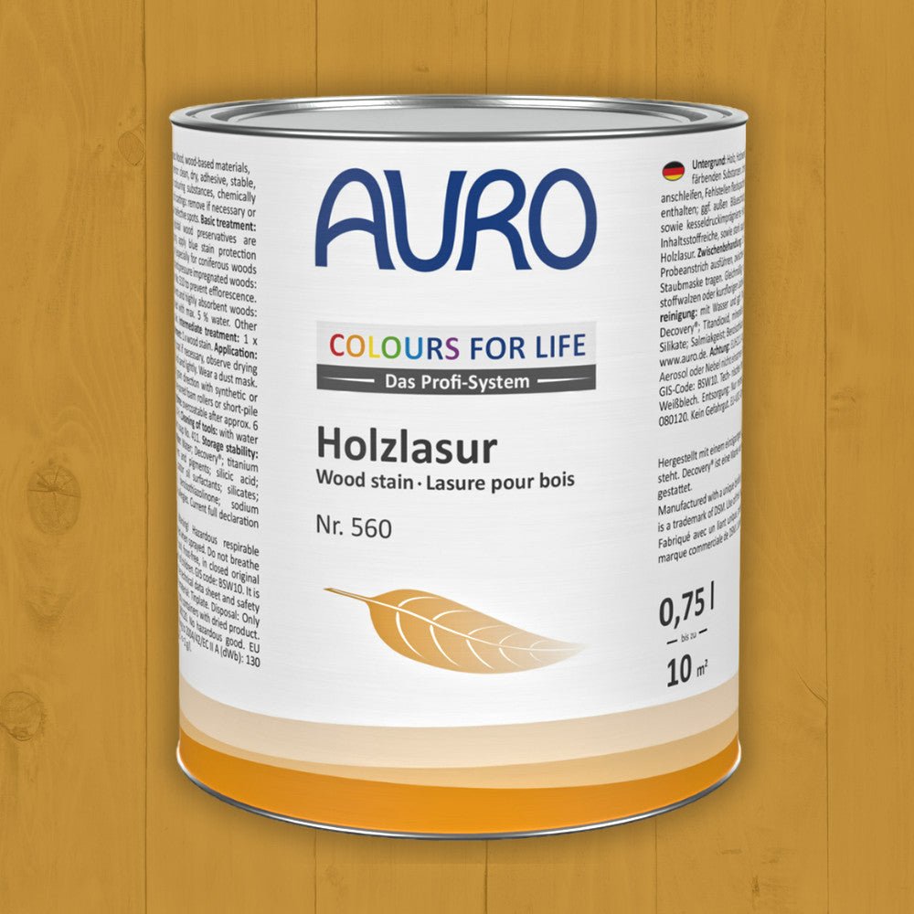 Naturbaustoffladen | Naturfarben Freiburg _ AURO COLOURS FOR LIFE Holzlasur Nr. 560 | braune Töne