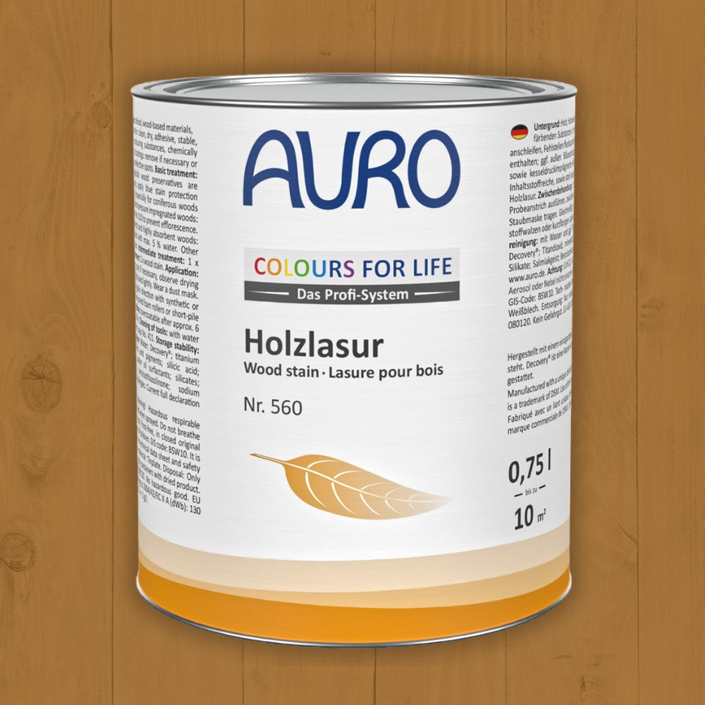 Naturbaustoffladen | Naturfarben Freiburg _ AURO COLOURS FOR LIFE Holzlasur Nr. 560 | braune Töne