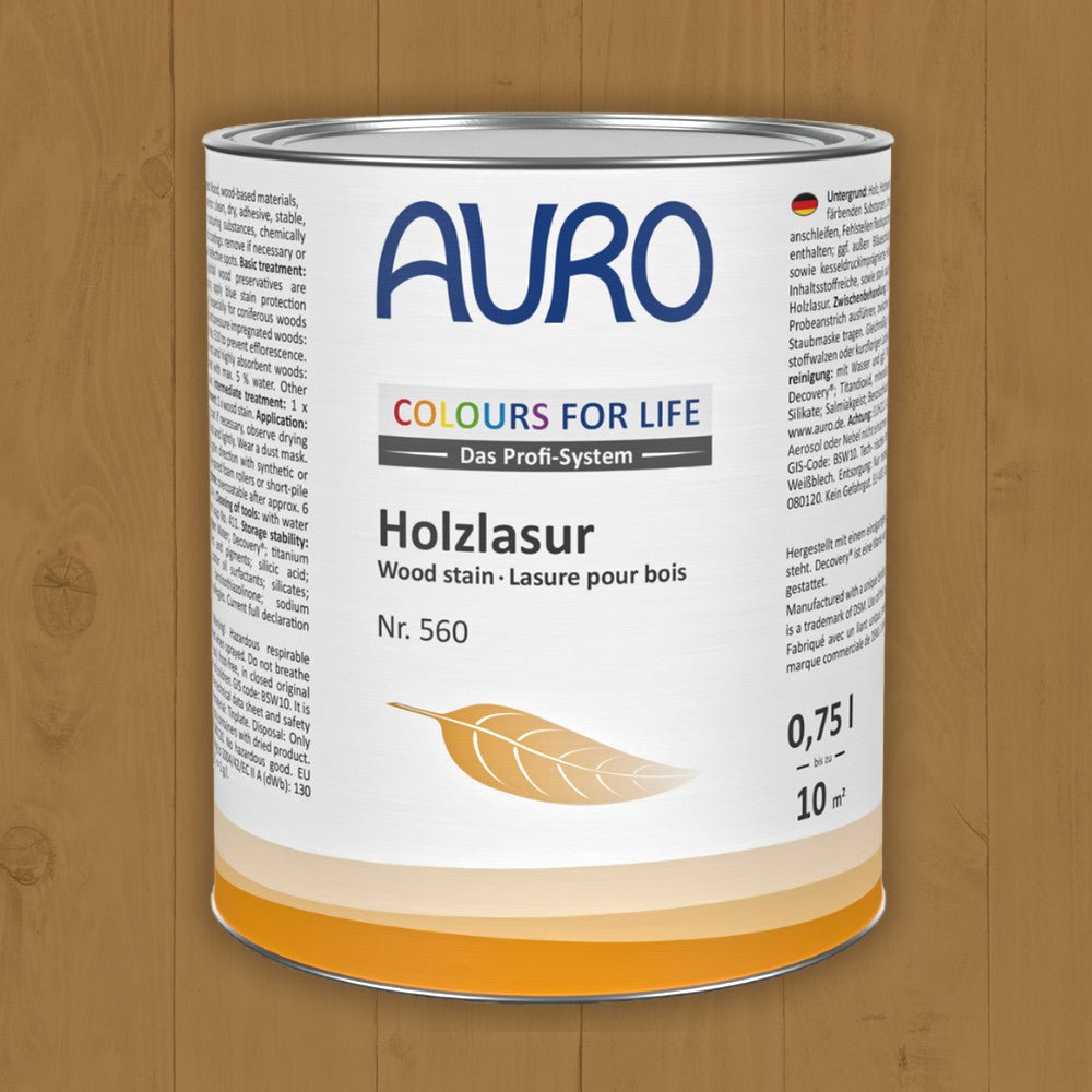 Naturbaustoffladen | Naturfarben Freiburg _ AURO COLOURS FOR LIFE Holzlasur Nr. 560 | braune Töne