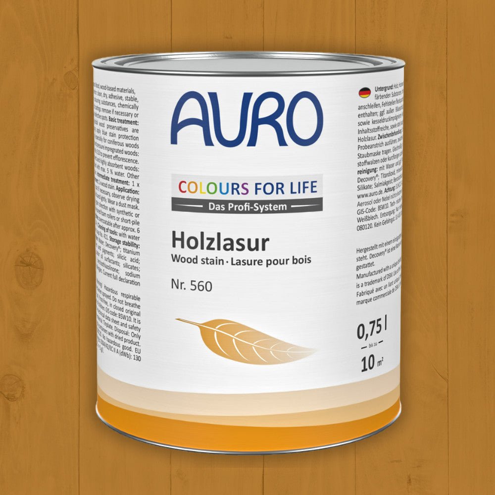 Naturbaustoffladen | Naturfarben Freiburg _ AURO COLOURS FOR LIFE Holzlasur Nr. 560 | braune Töne