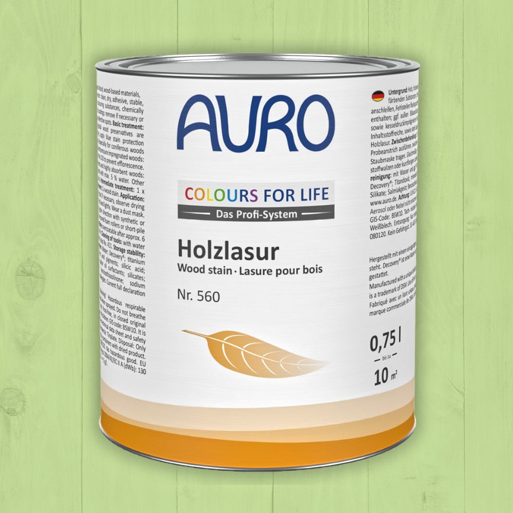 Naturbaustoffladen | Naturfarben Freiburg _ AURO COLOURS FOR LIFE Holzlasur Nr. 560 | grün bis braun