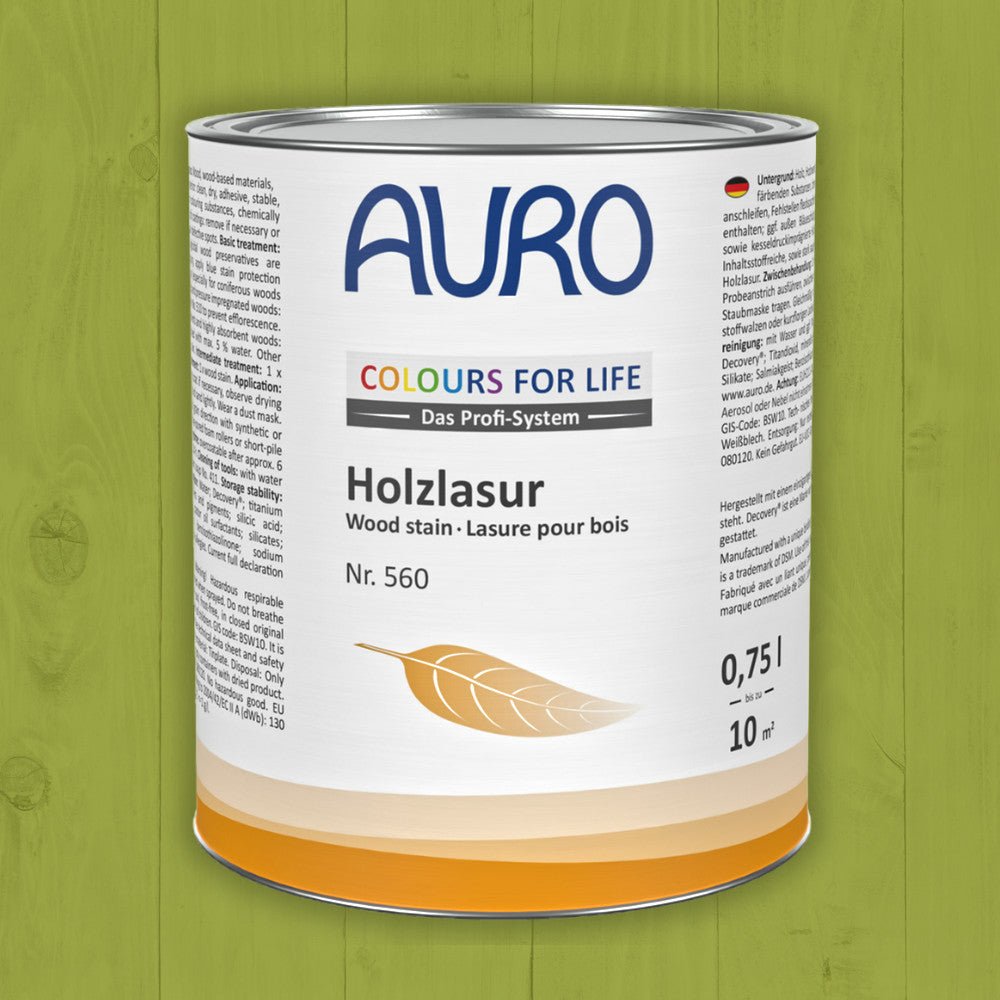 Naturbaustoffladen | Naturfarben Freiburg _ AURO COLOURS FOR LIFE Holzlasur Nr. 560 | grün bis braun
