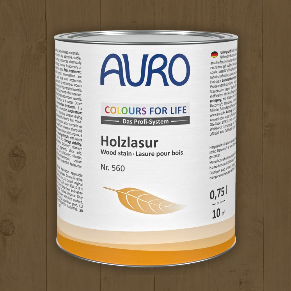 Naturbaustoffladen | Naturfarben Freiburg _ AURO COLOURS FOR LIFE Holzlasur Nr. 560 | grün bis braun