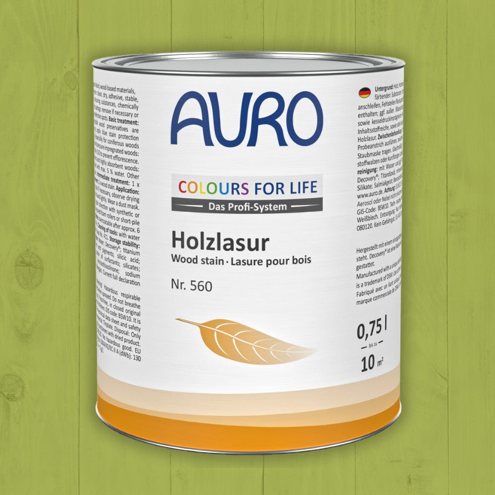 Naturbaustoffladen | Naturfarben Freiburg _ AURO COLOURS FOR LIFE Holzlasur Nr. 560 | grün bis braun