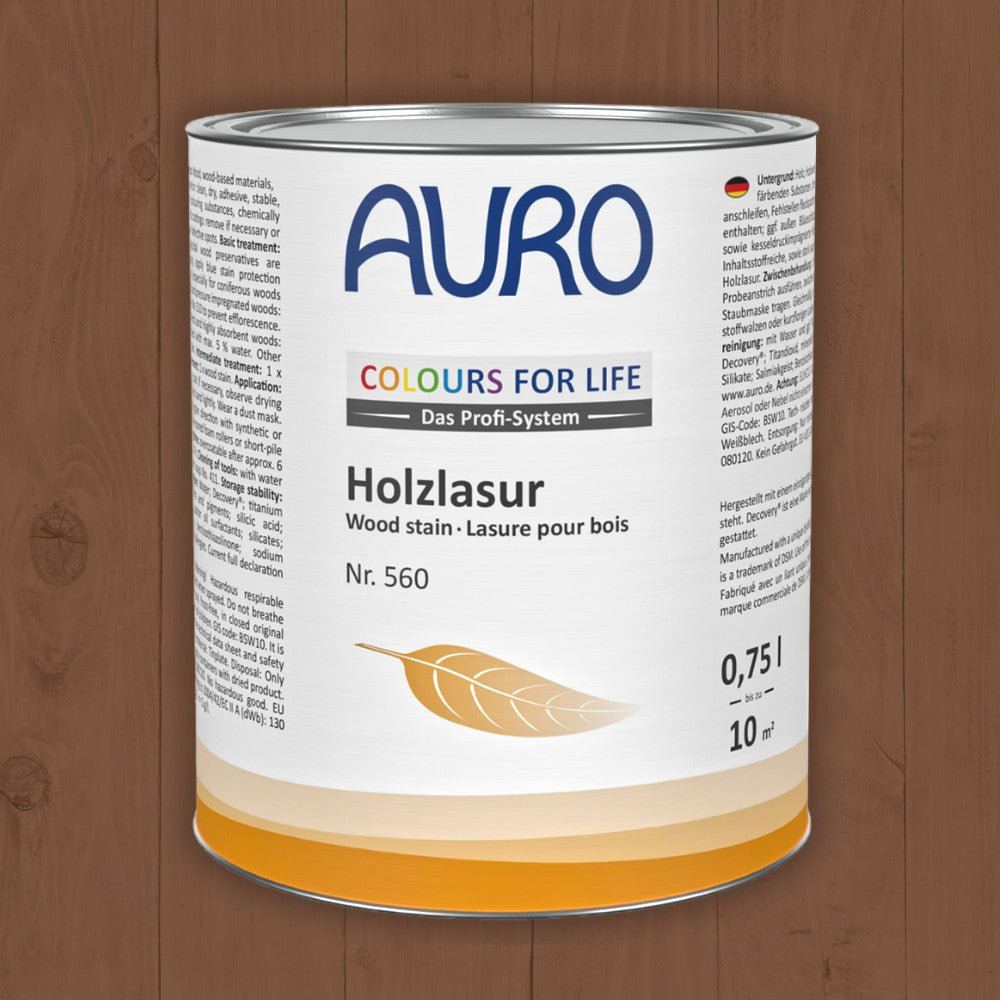 Naturbaustoffladen | Naturfarben Freiburg _ AURO COLOURS FOR LIFE Holzlasur Nr. 560 | grün bis braun