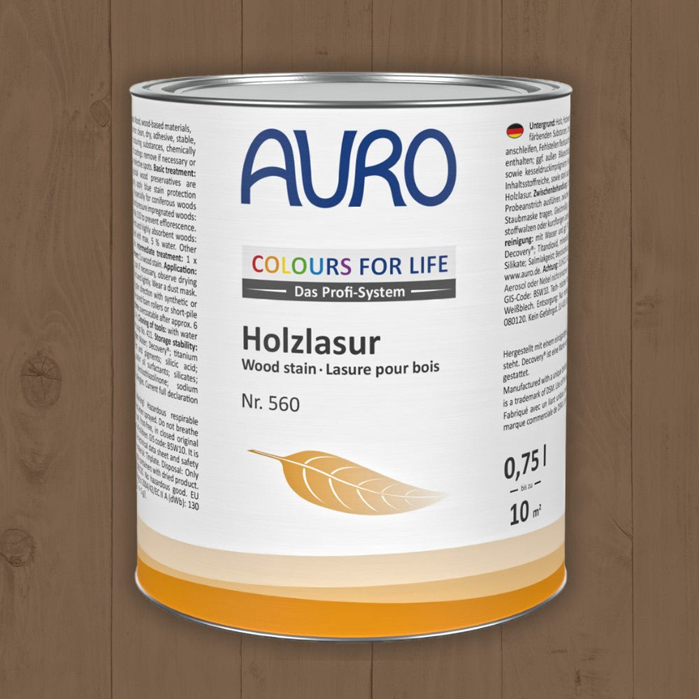 Naturbaustoffladen | Naturfarben Freiburg _ AURO COLOURS FOR LIFE Holzlasur Nr. 560 | grün bis braun