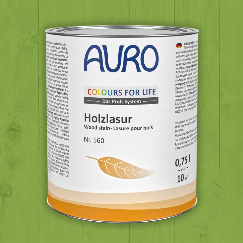 Naturbaustoffladen | Naturfarben Freiburg _ AURO COLOURS FOR LIFE Holzlasur Nr. 560 | grün bis braun