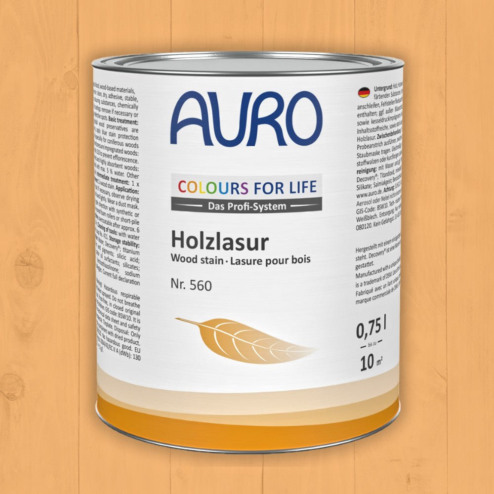 Naturbaustoffladen | Naturfarben Freiburg _ AURO COLOURS FOR LIFE Holzlasur Nr. 560 | orange bis rot