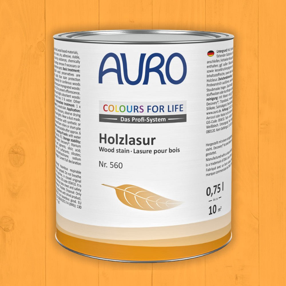 Naturbaustoffladen | Naturfarben Freiburg _ AURO COLOURS FOR LIFE Holzlasur Nr. 560 | orange bis rot