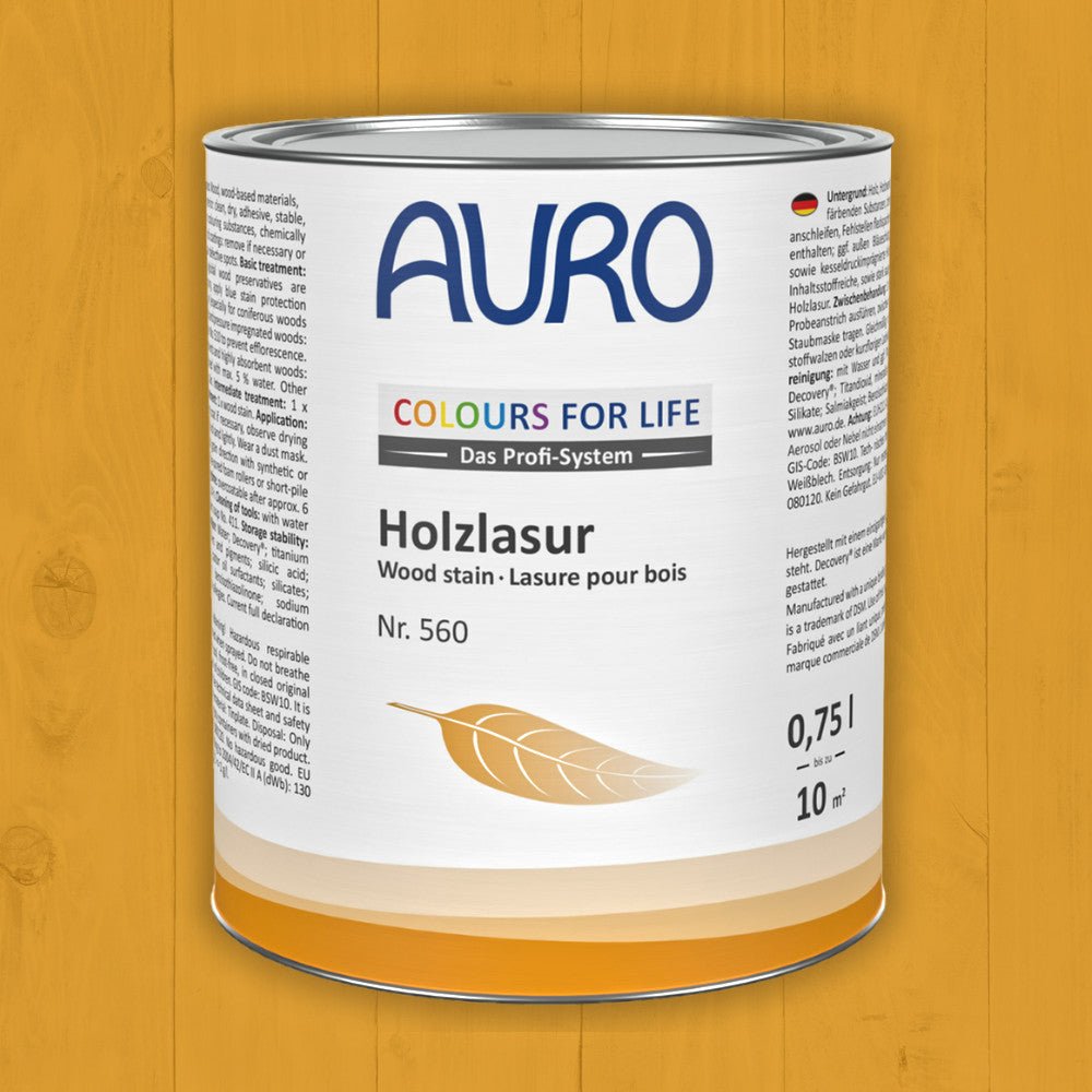 Naturbaustoffladen | Naturfarben Freiburg _ AURO COLOURS FOR LIFE Holzlasur Nr. 560 | orange bis rot