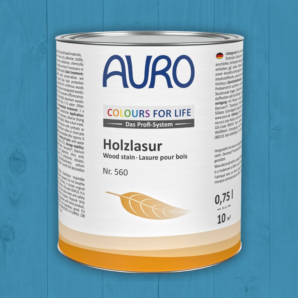Naturbaustoffladen | Naturfarben Freiburg _ AURO COLOURS FOR LIFE Holzlasur Nr. 560 | violett bis blau