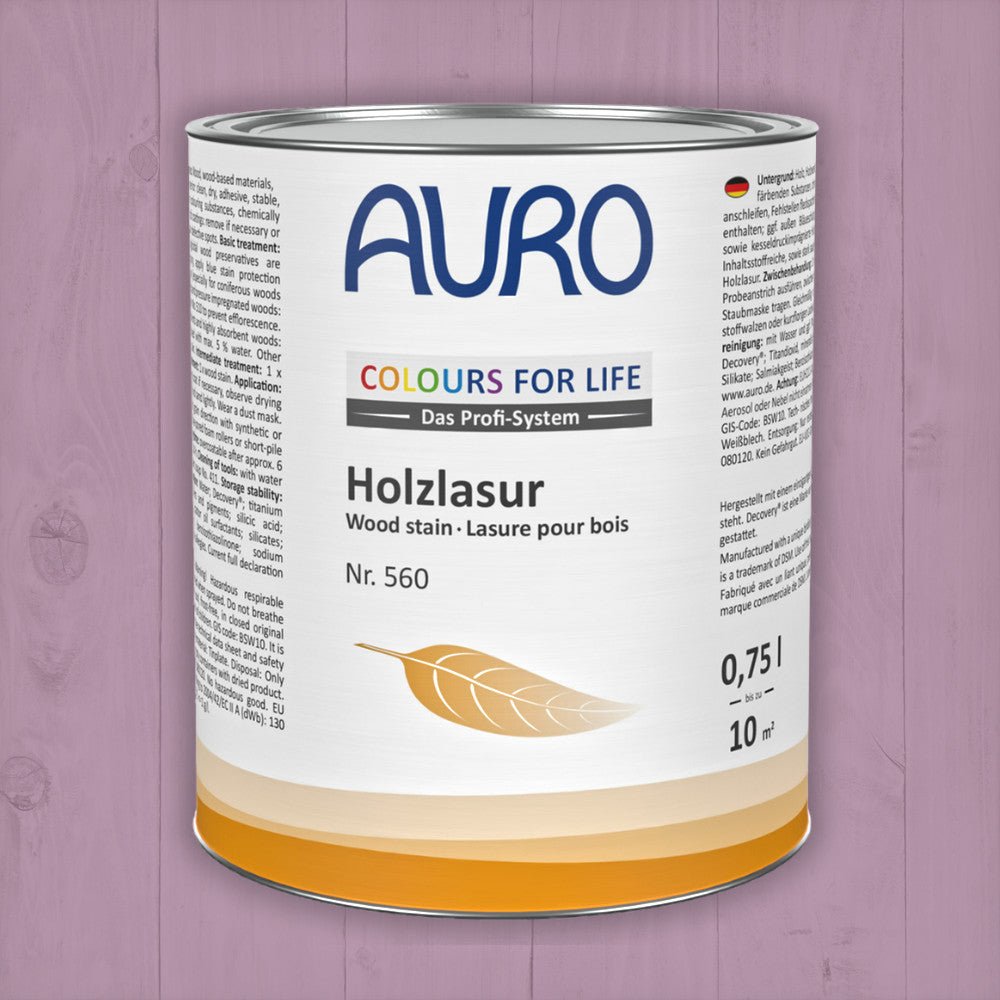Naturbaustoffladen | Naturfarben Freiburg _ AURO COLOURS FOR LIFE Holzlasur Nr. 560 | violett bis blau