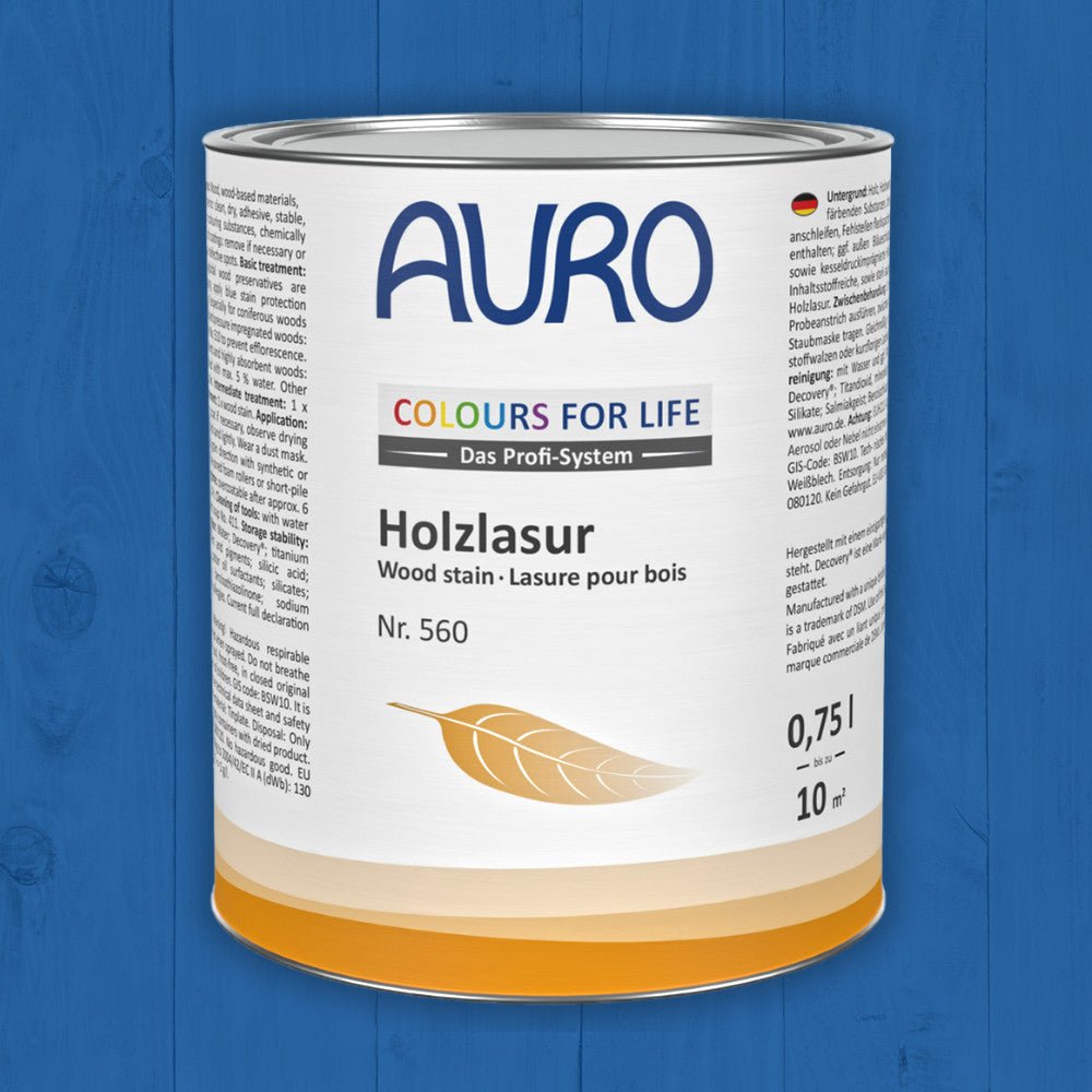 Naturbaustoffladen | Naturfarben Freiburg _ AURO COLOURS FOR LIFE Holzlasur Nr. 560 | violett bis blau