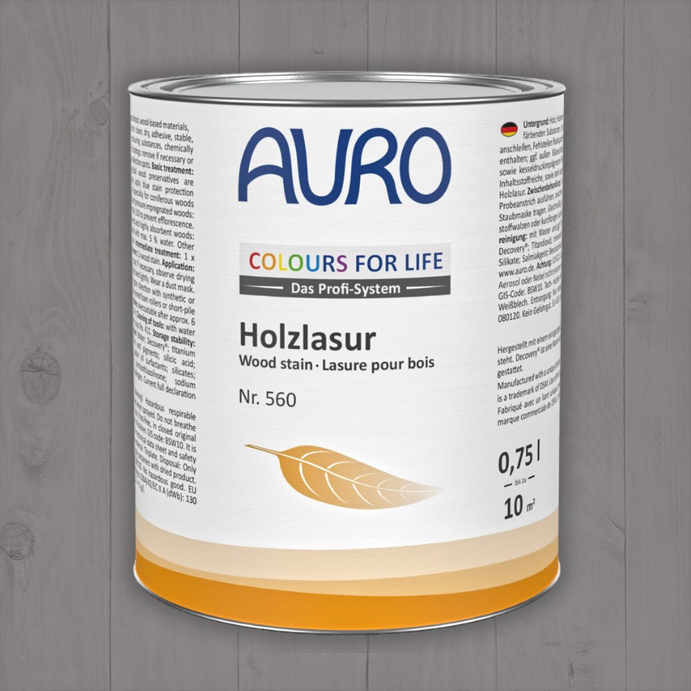 Naturbaustoffladen | Naturfarben Freiburg _ AURO COLOURS FOR LIFE Holzlasur Nr. 560 | weiß bis grau