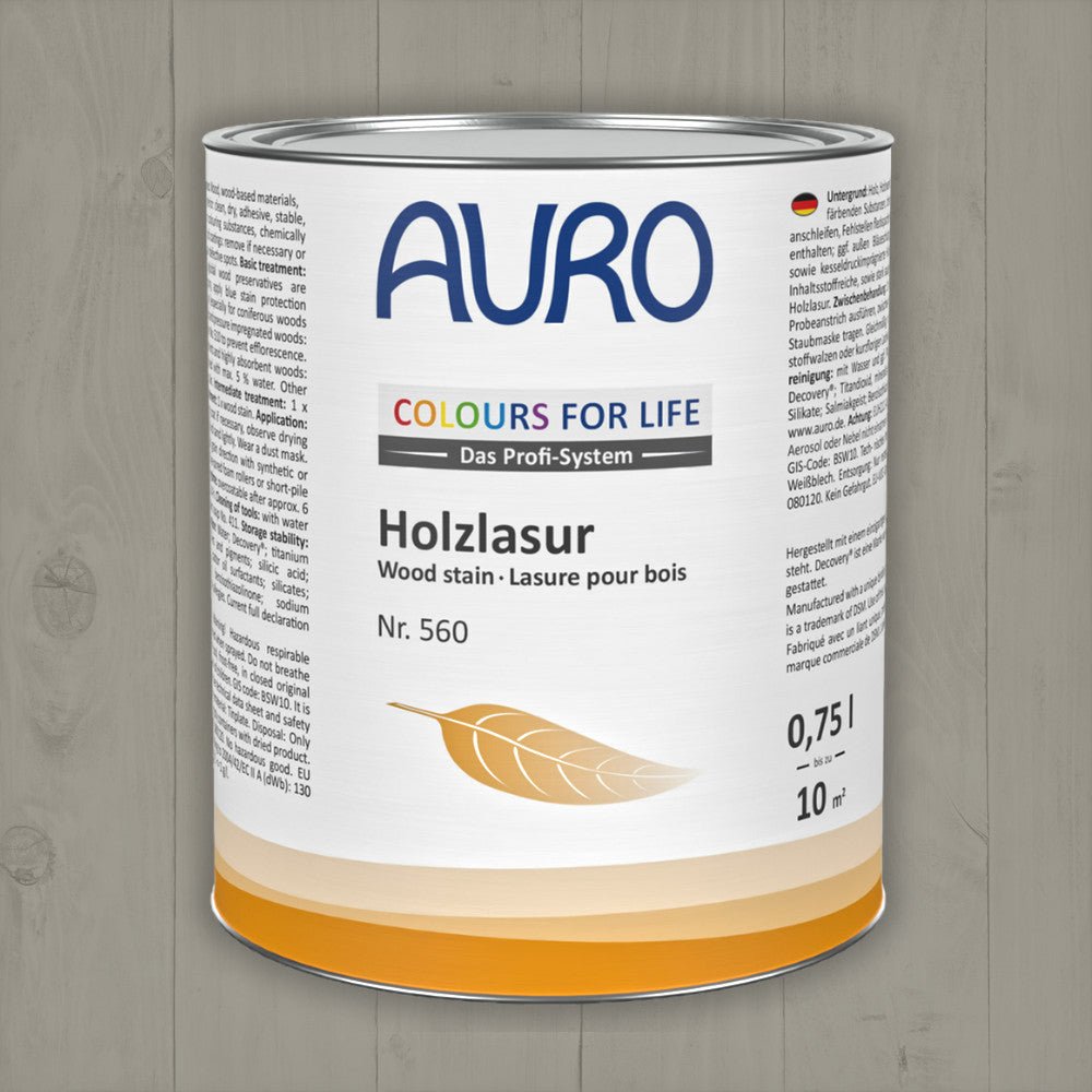 Naturbaustoffladen | Naturfarben Freiburg _ AURO COLOURS FOR LIFE Holzlasur Nr. 560 | weiß bis grau