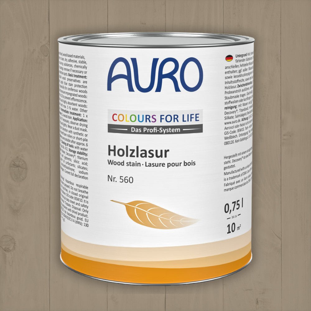 Naturbaustoffladen | Naturfarben Freiburg _ AURO COLOURS FOR LIFE Holzlasur Nr. 560 | weiß bis grau