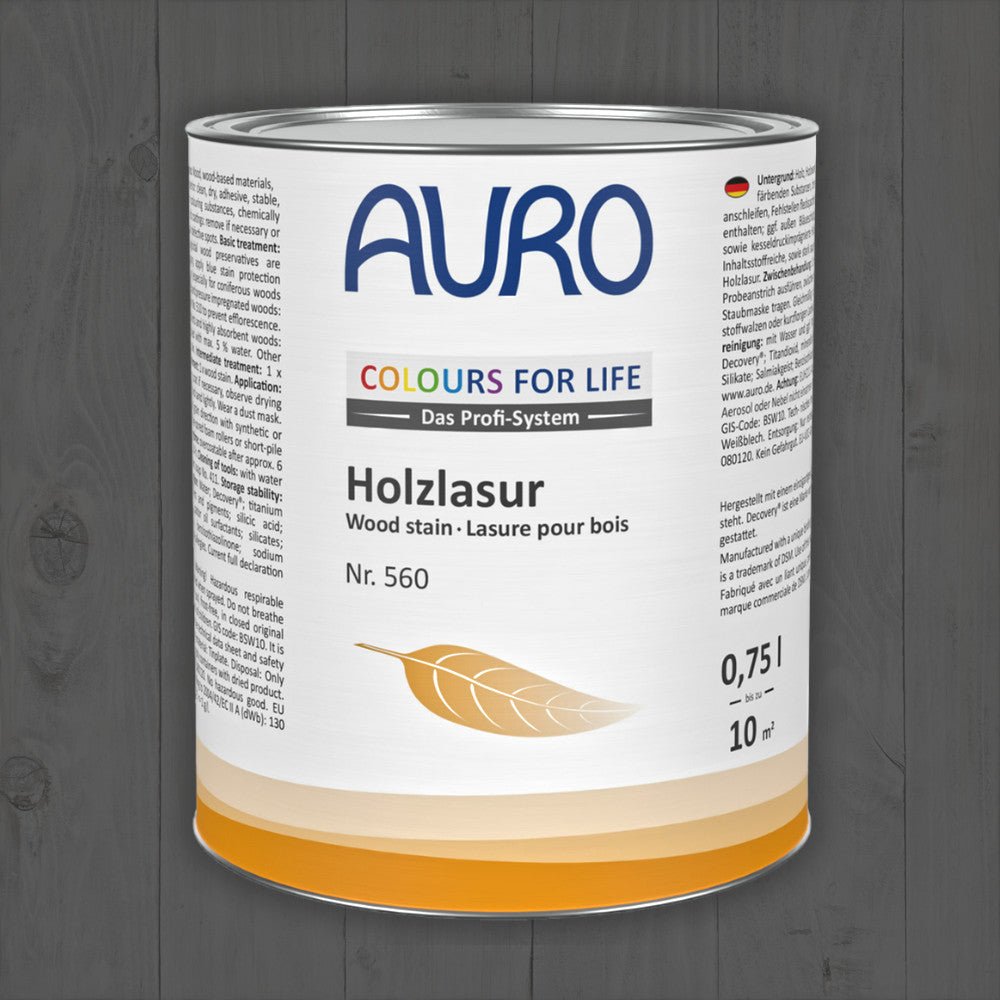 Naturbaustoffladen | Naturfarben Freiburg _ AURO COLOURS FOR LIFE Holzlasur Nr. 560 | weiß bis grau