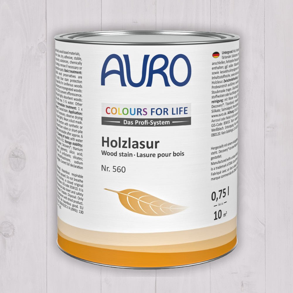 Naturbaustoffladen | Naturfarben Freiburg _ AURO COLOURS FOR LIFE Holzlasur Nr. 560 | weiß bis grau