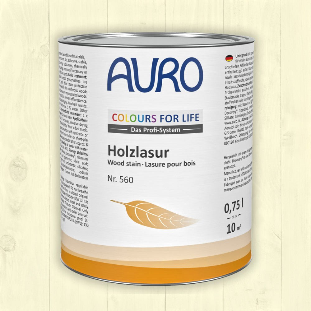 Naturbaustoffladen | Naturfarben Freiburg _ AURO COLOURS FOR LIFE Holzlasur Nr. 560 | weiß bis grau