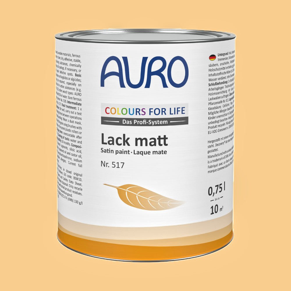 Naturbaustoffladen | Naturfarben Freiburg _ AURO COLOURS FOR LIFE Lack, matt Nr. 517 | bitter orange