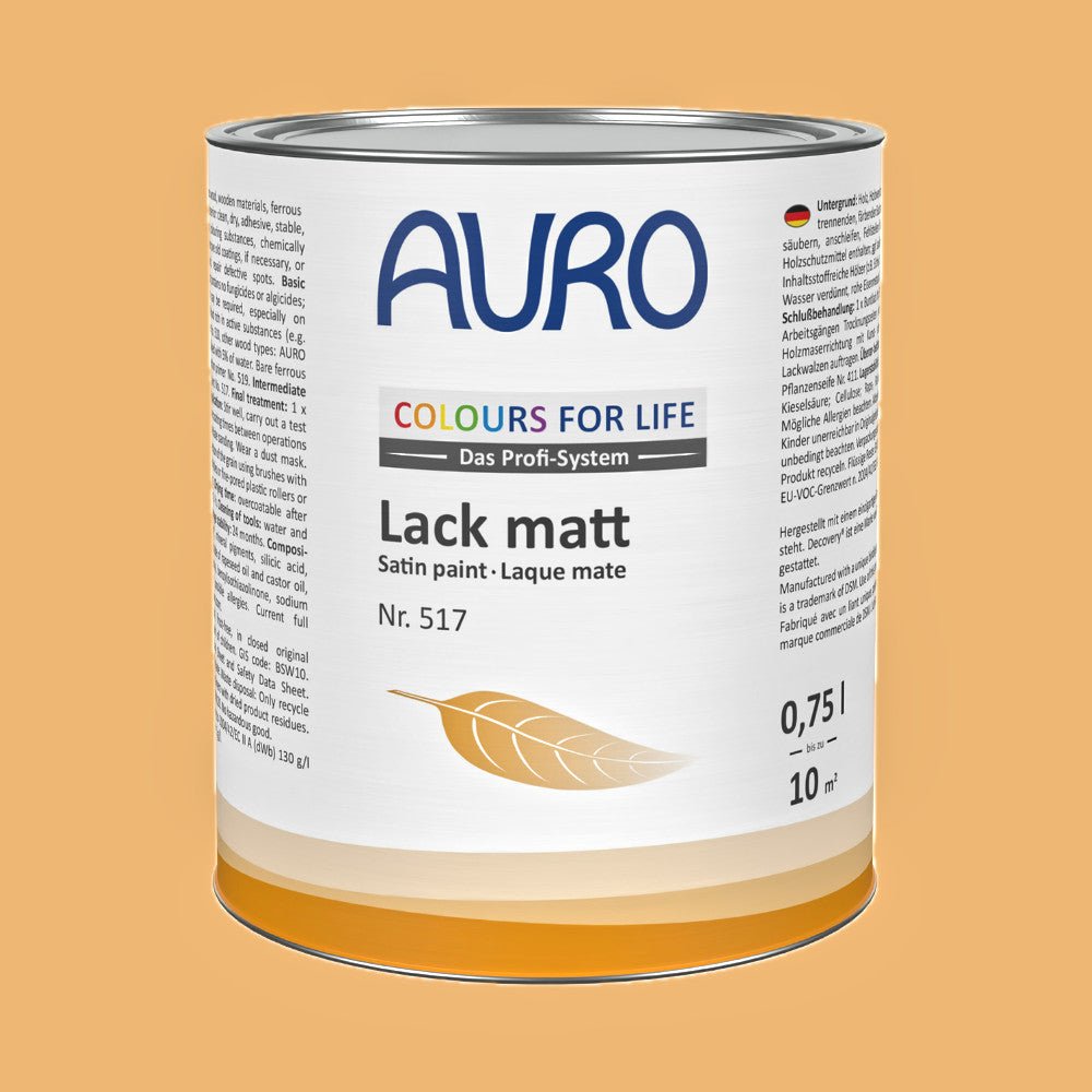 Naturbaustoffladen | Naturfarben Freiburg _ AURO COLOURS FOR LIFE Lack, matt Nr. 517 | bright mandarine