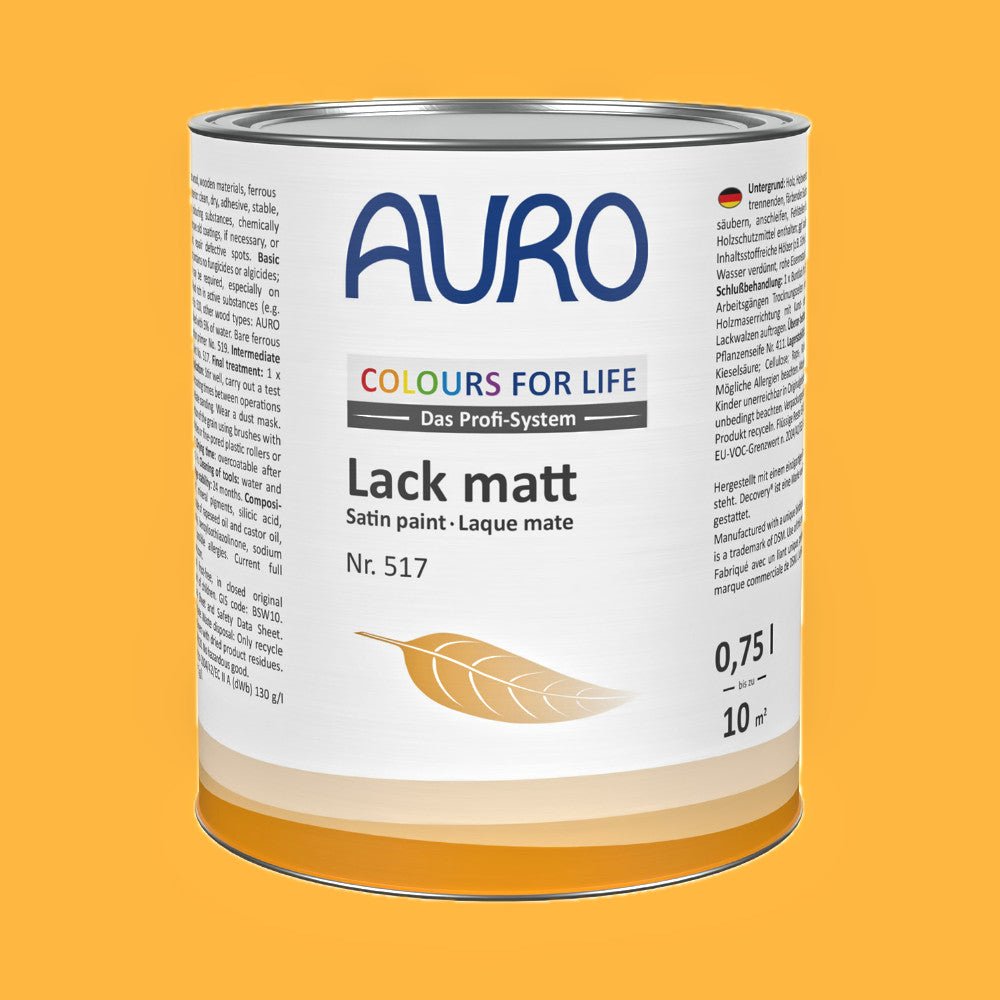 Naturbaustoffladen | Naturfarben Freiburg _ AURO COLOURS FOR LIFE Lack, matt Nr. 517 | dahlia yellow