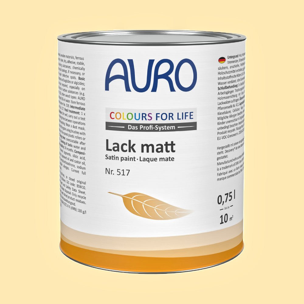 Naturbaustoffladen | Naturfarben Freiburg _ AURO COLOURS FOR LIFE Lack, matt Nr. 517 | dahlia yellow