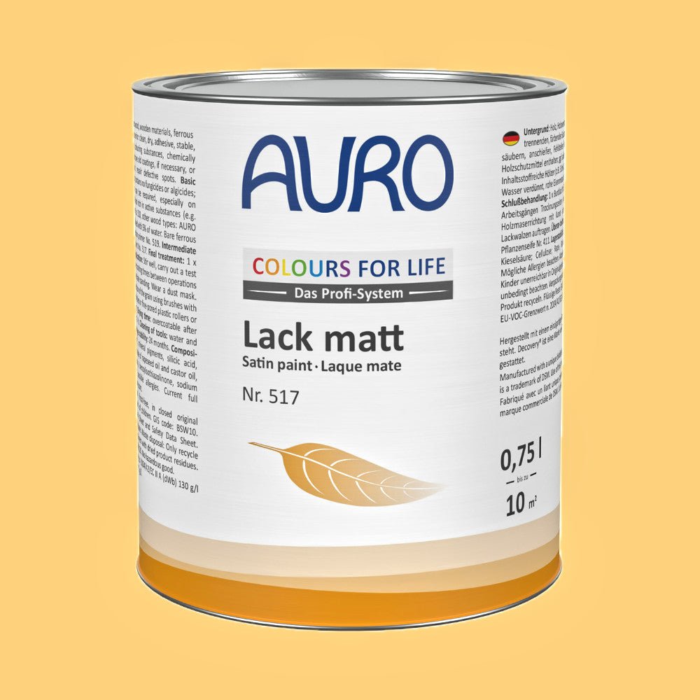 Naturbaustoffladen | Naturfarben Freiburg _ AURO COLOURS FOR LIFE Lack, matt Nr. 517 | dahlia yellow