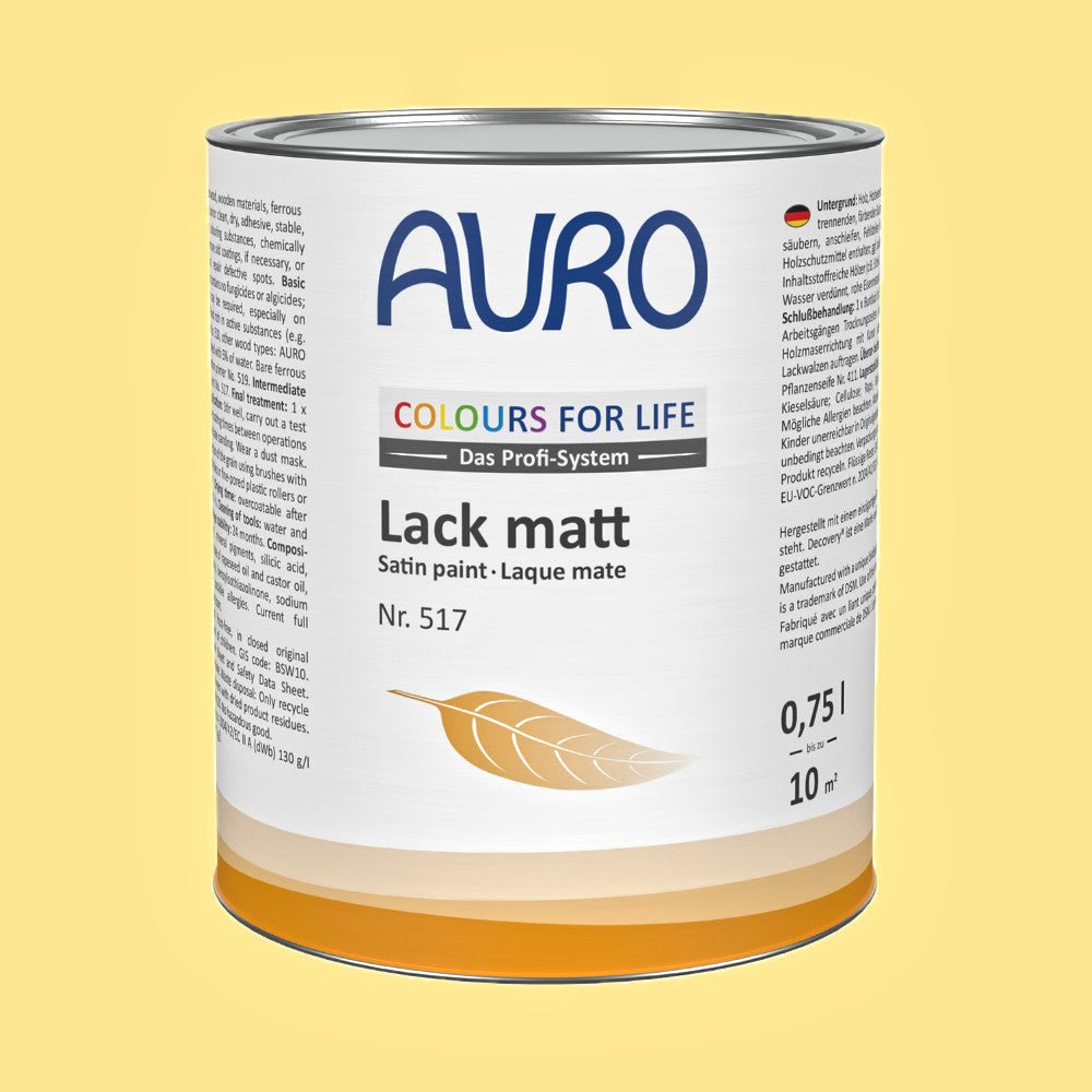 Naturbaustoffladen | Naturfarben Freiburg _ AURO COLOURS FOR LIFE Lack, matt Nr. 517 | golden honey