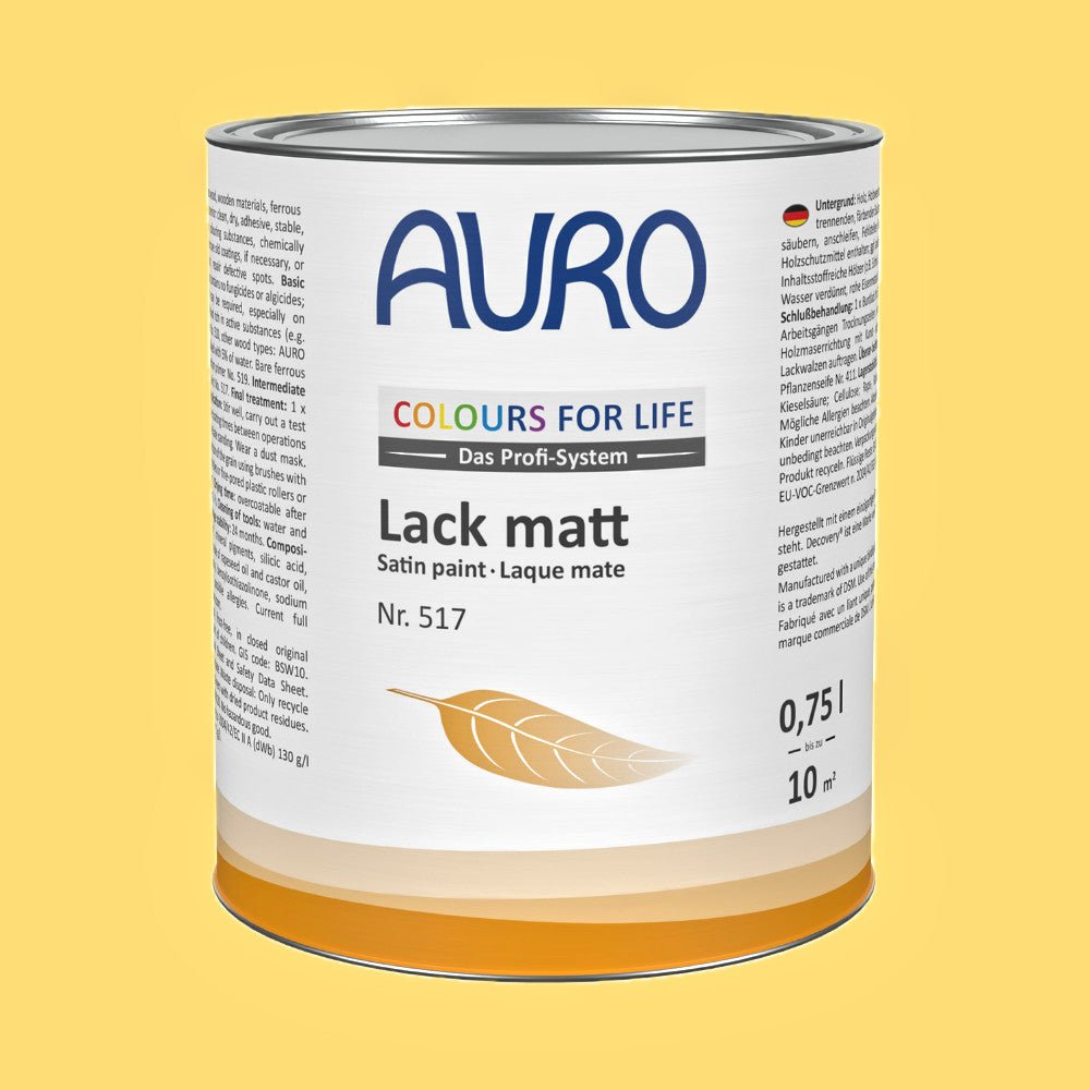 Naturbaustoffladen | Naturfarben Freiburg _ AURO COLOURS FOR LIFE Lack, matt Nr. 517 | golden honey