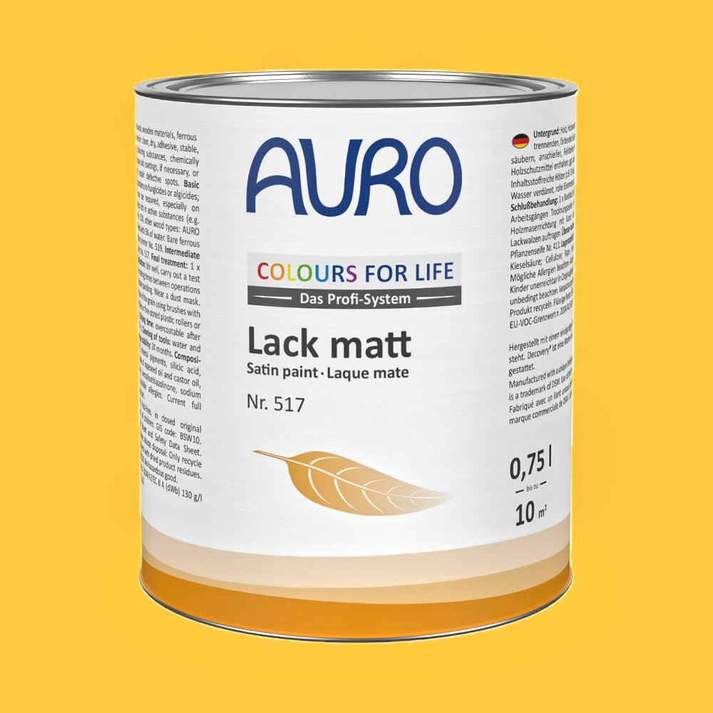 Naturbaustoffladen | Naturfarben Freiburg _ AURO COLOURS FOR LIFE Lack, matt Nr. 517 | golden honey