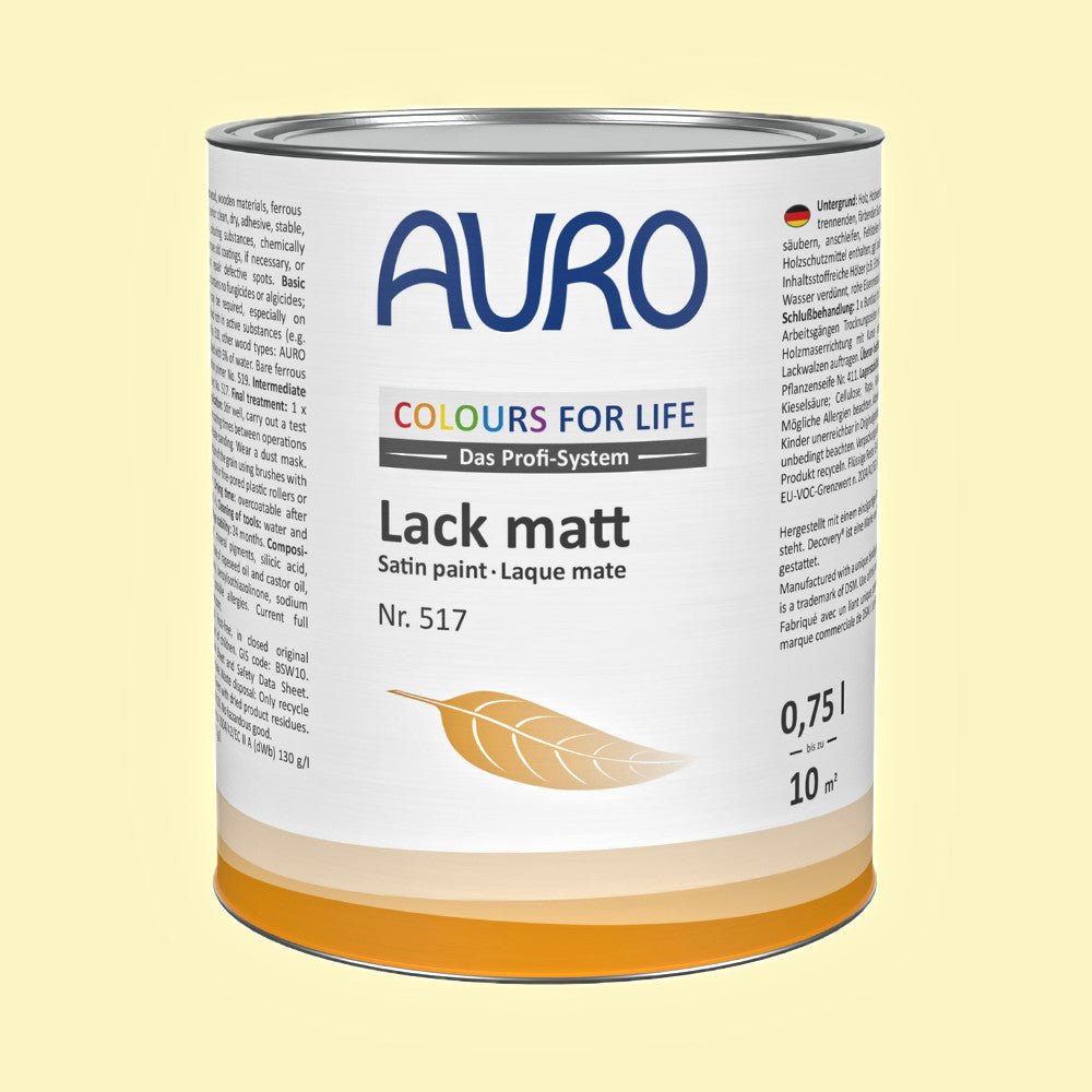 Naturbaustoffladen | Naturfarben Freiburg _ AURO COLOURS FOR LIFE Lack, matt Nr. 517 | golden honey