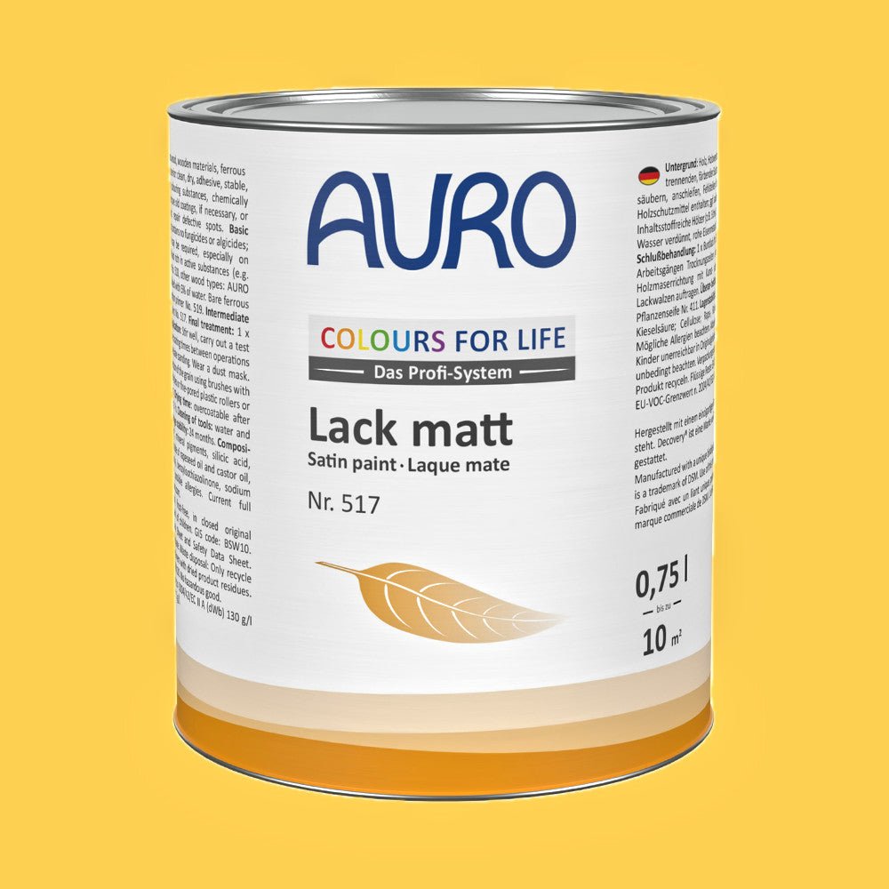 Naturbaustoffladen | Naturfarben Freiburg _ AURO COLOURS FOR LIFE Lack, matt Nr. 517 | golden honey