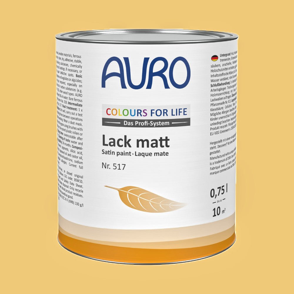Naturbaustoffladen | Naturfarben Freiburg _ AURO COLOURS FOR LIFE Lack, matt Nr. 517 | hot mustard